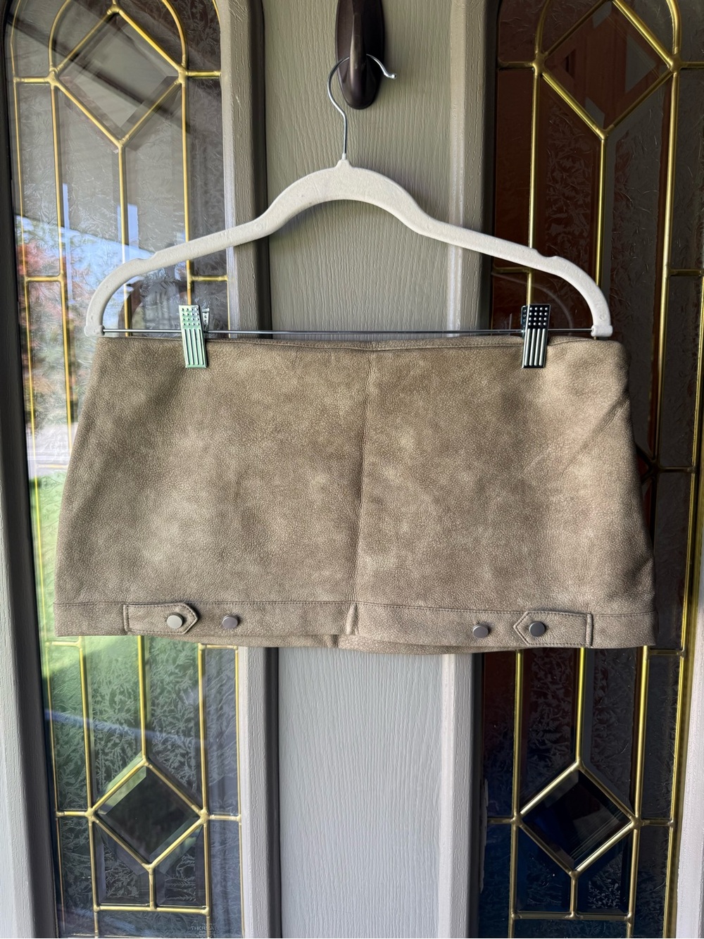 SHEIN Taupe Faux Suede Mini Bag